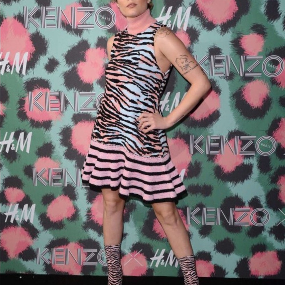 Kenzo for H&M mock neck sweater dress